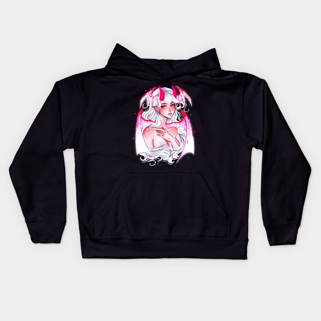 Vampire girl Kids Hoodie by Vivian Valentin Art